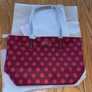 Kate Spade hayden top zip tote  in blackberry preserve nwt